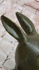 Bronze Rabbit Hare Head Realistic Wildlife Sculpture