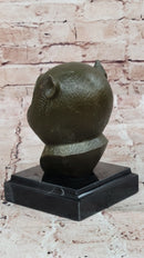 Abstract Bronze Primate - Smiling Monkey Bust on Marble