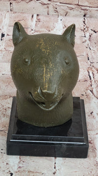 Bronze Rat Head Bust on Marble Base – Chinese Zodiac Sculpture