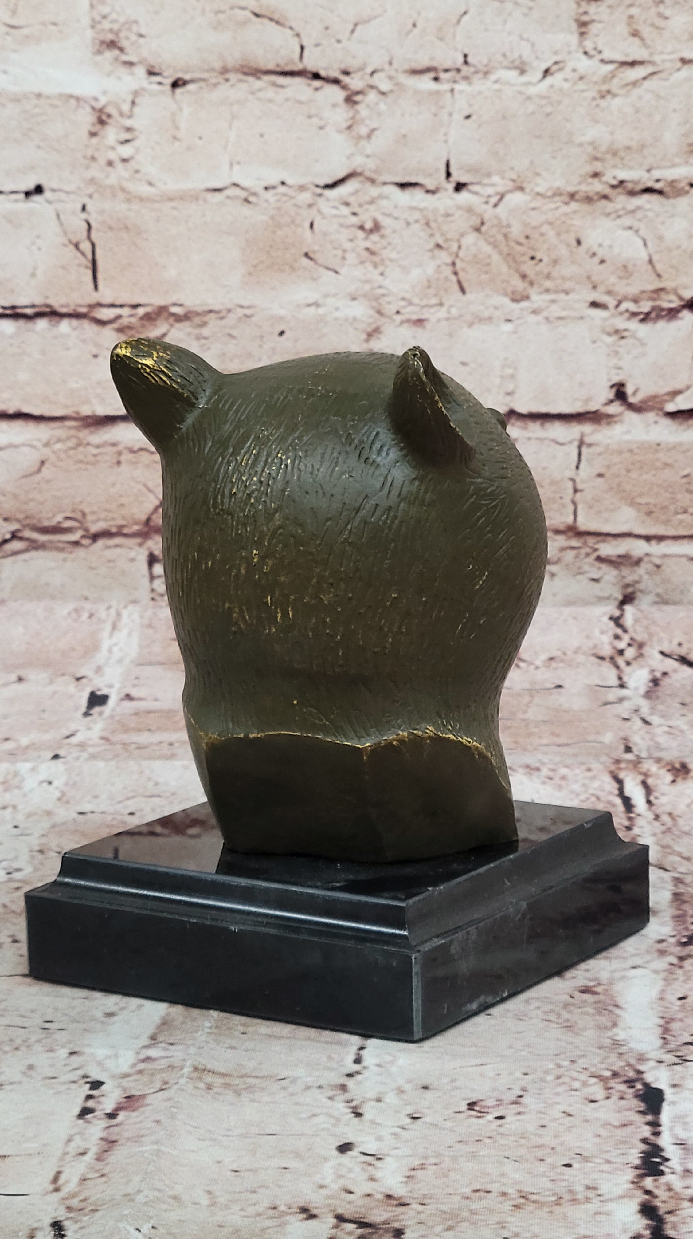 Bronze Rat Head Bust on Marble Base – Chinese Zodiac Sculpture
