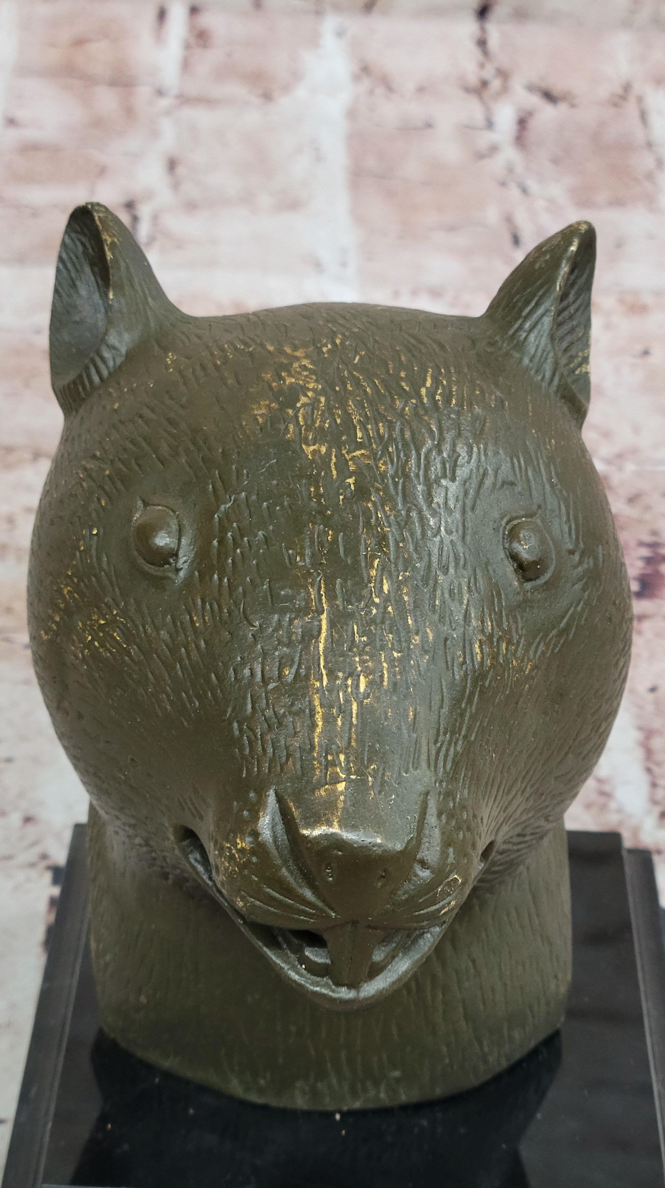 Bronze Rat Head Bust on Marble Base – Chinese Zodiac Sculpture