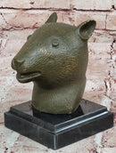 Bronze Rat Head Bust on Marble Base – Chinese Zodiac Sculpture
