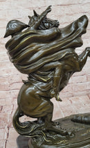 Napoleon Bonaparte Bronze Sculpture: Signed Claude Equestrian Statue on Marble