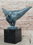 Bronze Sculpture of Voluptuous Female Signed Milo Green Patina