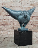 Bronze Sculpture of Voluptuous Female Signed Milo Green Patina