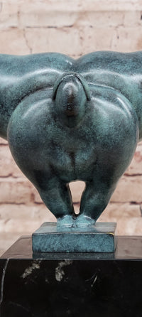 Bronze Sculpture of Voluptuous Female Signed Milo Green Patina