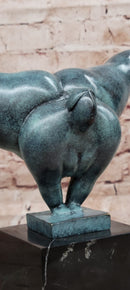 Bronze Sculpture of Voluptuous Female Signed Milo Green Patina