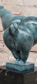 Bronze Sculpture of Voluptuous Female Signed Milo Green Patina