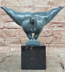 Bronze Sculpture of Voluptuous Female Signed Milo Green Patina