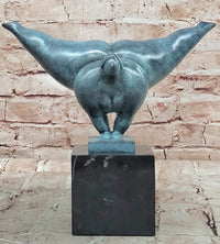 Bronze Sculpture of Voluptuous Female Signed Milo Green Patina