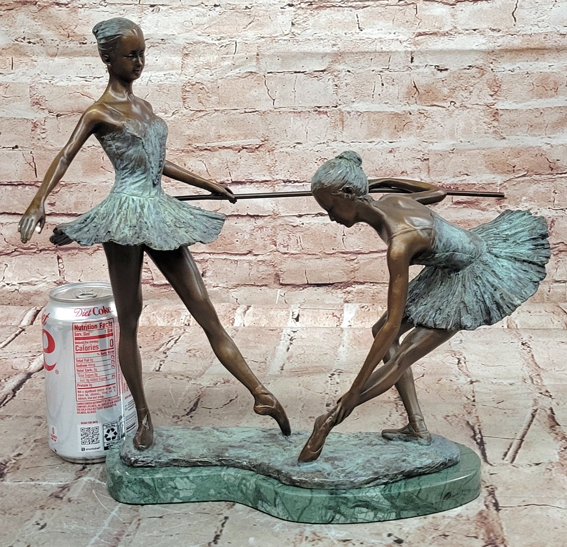 Bronze Ballet Dancer Statue Ballerina Bronze Sculpture on Marble Base Artwork