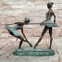 Bronze Ballet Dancer Statue Ballerina Bronze Sculpture on Marble Base Artwork