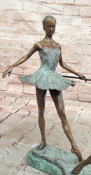 Bronze Ballet Dancer Statue Ballerina Bronze Sculpture on Marble Base Artwork
