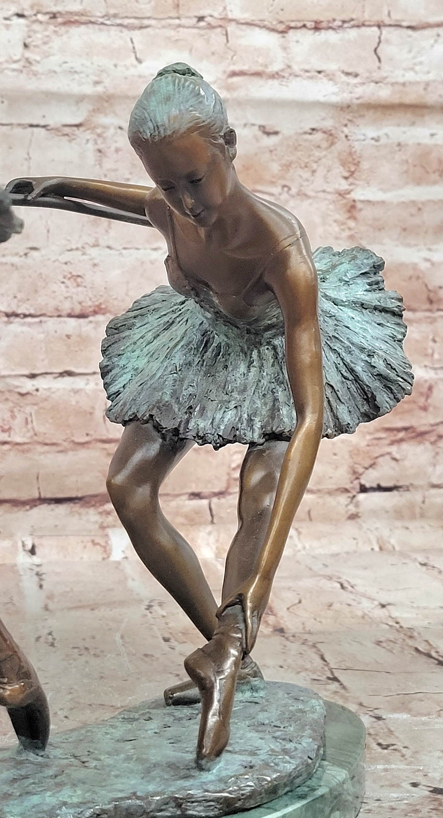 Bronze Ballet Dancer Statue Ballerina Bronze Sculpture on Marble Base Artwork