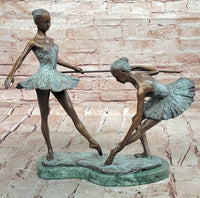Bronze Ballet Dancer Statue Ballerina Bronze Sculpture on Marble Base Artwork