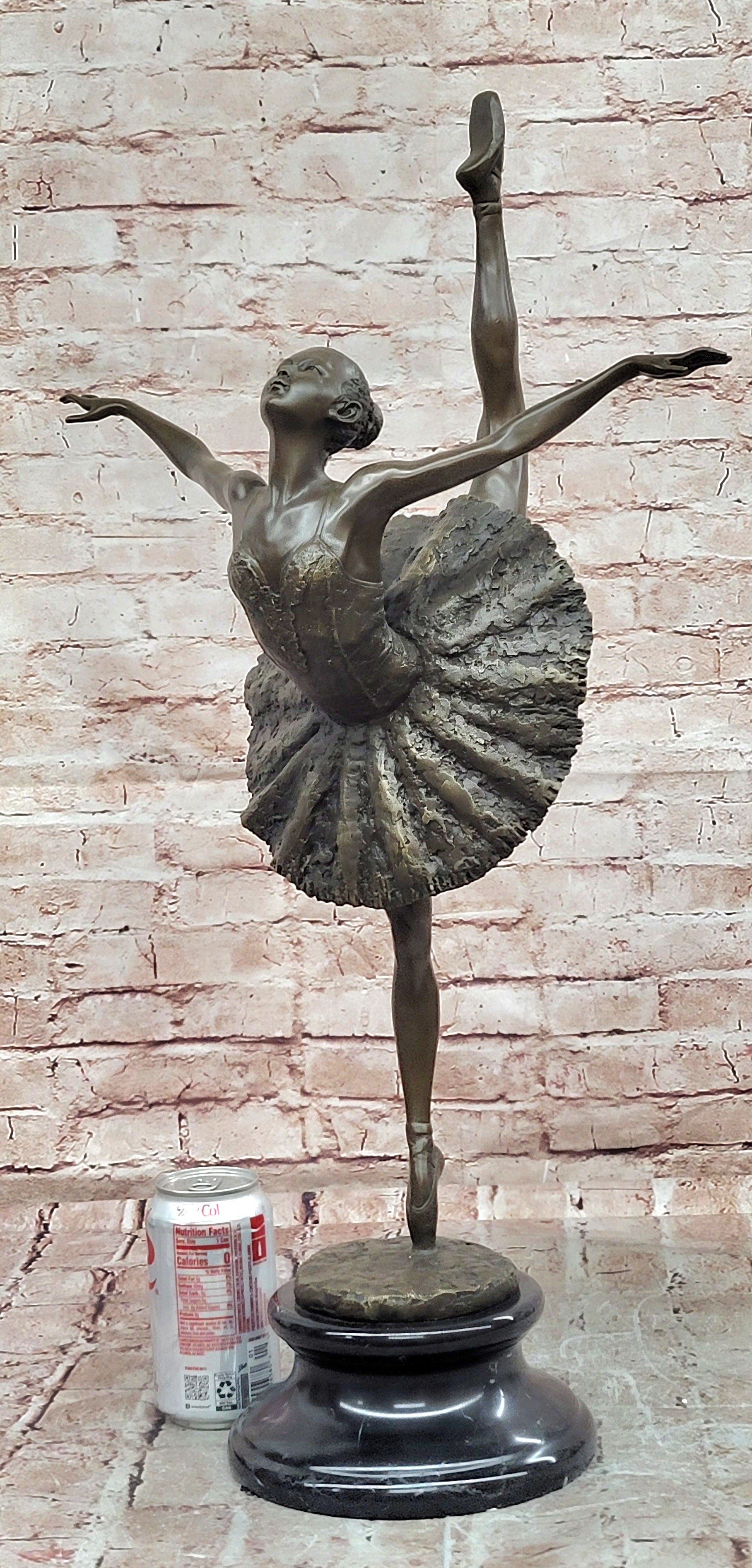26'' Tall Classical Dancer Ballerina Signed Bronze Sculpture