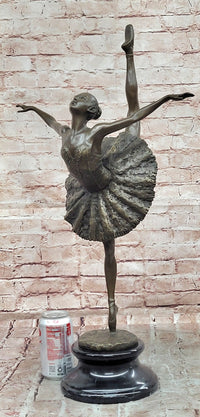 26'' Tall Classical Dancer Ballerina Signed Bronze Sculpture