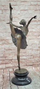 26'' Tall Classical Dancer Ballerina Signed Bronze Sculpture