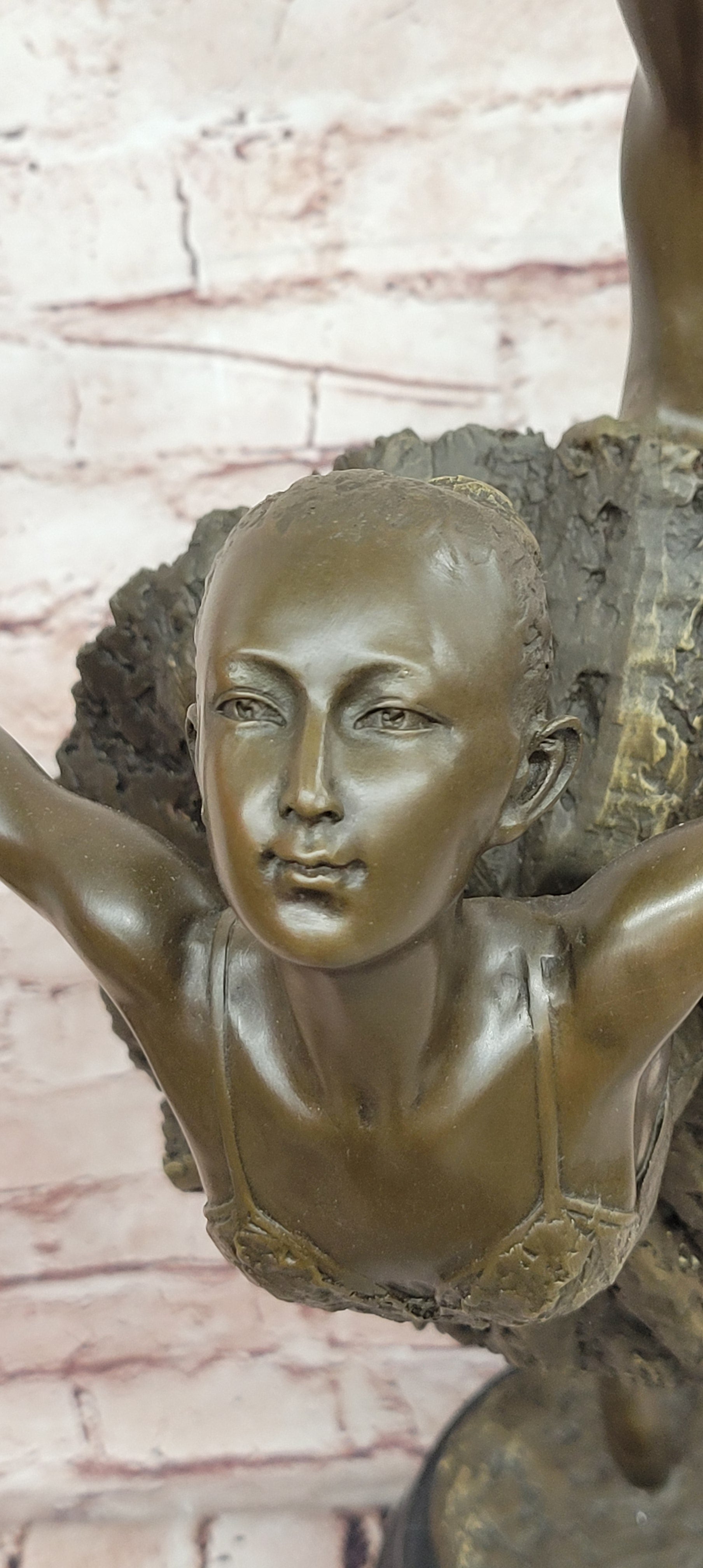 26'' Tall Classical Dancer Ballerina Signed Bronze Sculpture