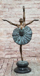 Authentic Original Milo Dancer Ballerina Large Bronze Sculpture Figurine Statue