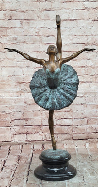 Authentic Original Milo Dancer Ballerina Large Bronze Sculpture Figurine Statue
