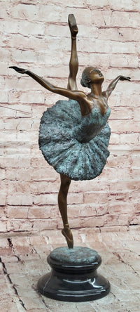 Authentic Original Milo Dancer Ballerina Large Bronze Sculpture Figurine Statue