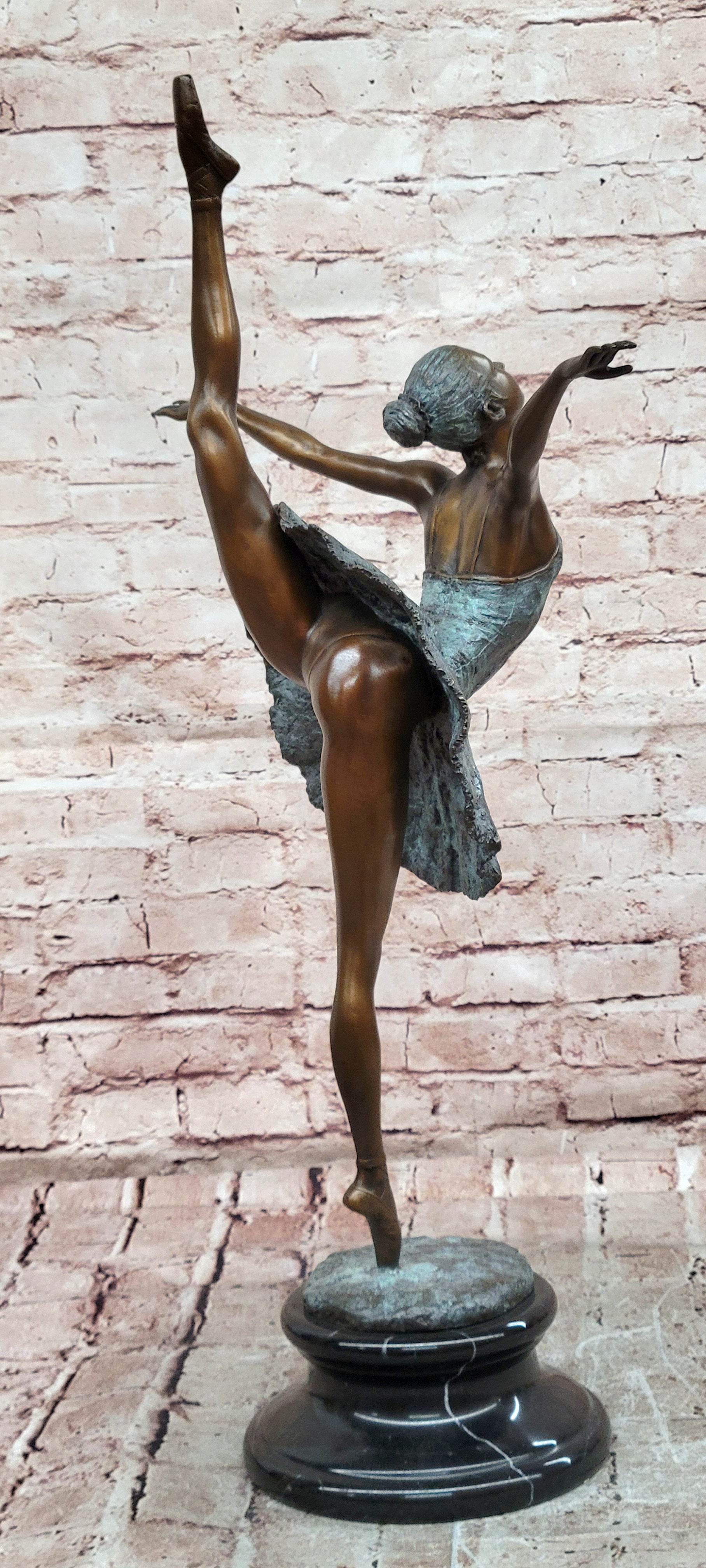 Authentic Original Milo Dancer Ballerina Large Bronze Sculpture Figurine Statue