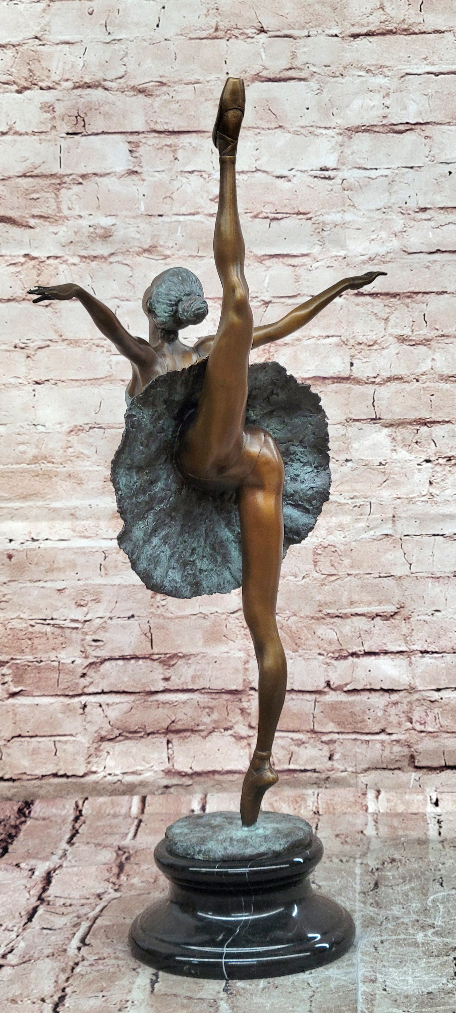 Authentic Original Milo Dancer Ballerina Large Bronze Sculpture Figurine Statue
