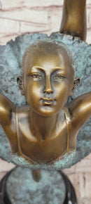 Authentic Original Milo Dancer Ballerina Large Bronze Sculpture Figurine Statue