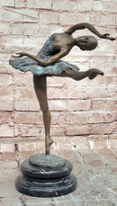 Art Deco Bronze Ballerina Sculpture Signed Milo Museum Quality Figurine Artwork
