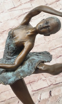 Art Deco Bronze Ballerina Sculpture Signed Milo Museum Quality Figurine Artwork