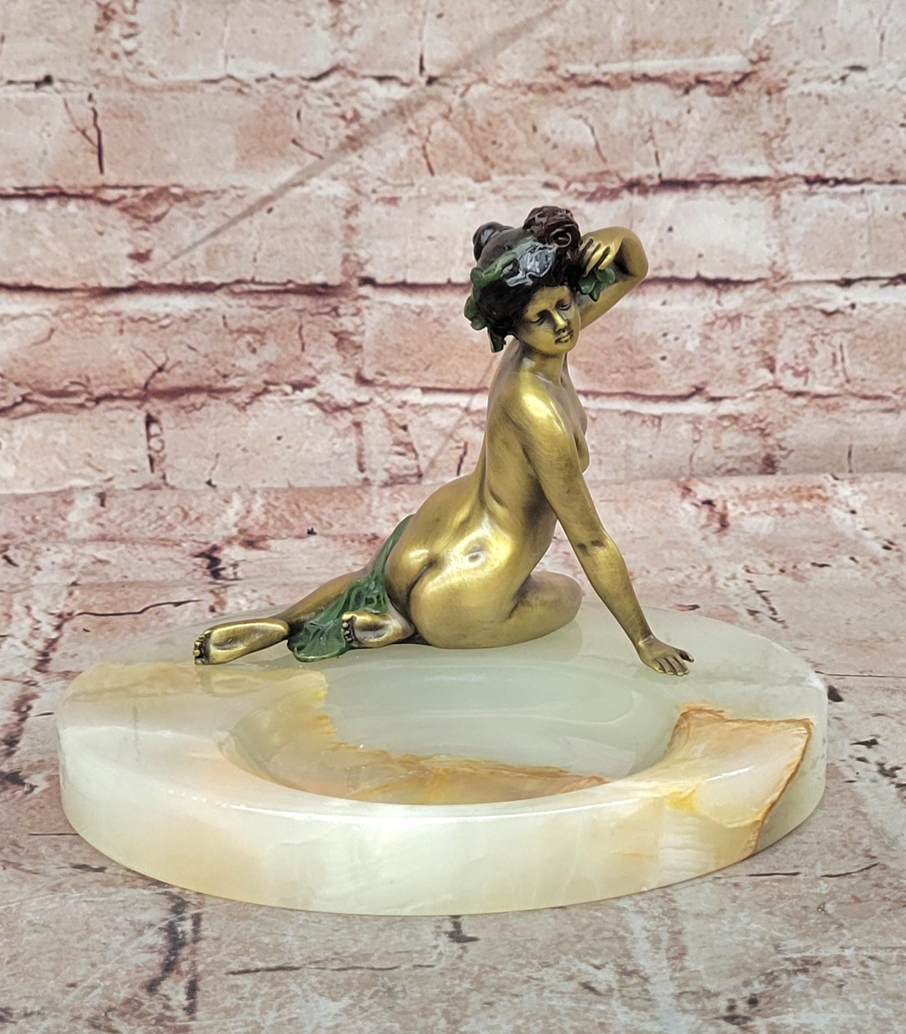 Hand Made Signed Original Nick Nude Girl Woman Female Bronze Sculpture Sale