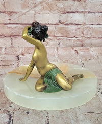 Hand Made Signed Original Nick Nude Girl Woman Female Bronze Sculpture Sale