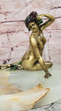 Hand Made Signed Original Nick Nude Girl Woman Female Bronze Sculpture Sale