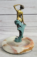 Signed Original Artwork by Milo Nude Woman Girl Genuine Bronze Ashtray Sculpture