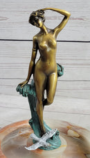 Signed Original Artwork by Milo Nude Woman Girl Genuine Bronze Ashtray Sculpture