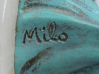 Signed Original Artwork by Milo Nude Woman Girl Genuine Bronze Ashtray Sculpture