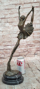 Signed Cesaro Gorgeous Ballerina in Twine Bronze Sculpture Figurine Statue