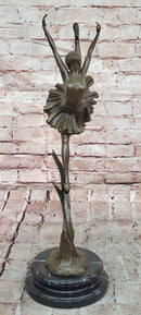 Signed Cesaro Gorgeous Ballerina in Twine Bronze Sculpture Figurine Statue