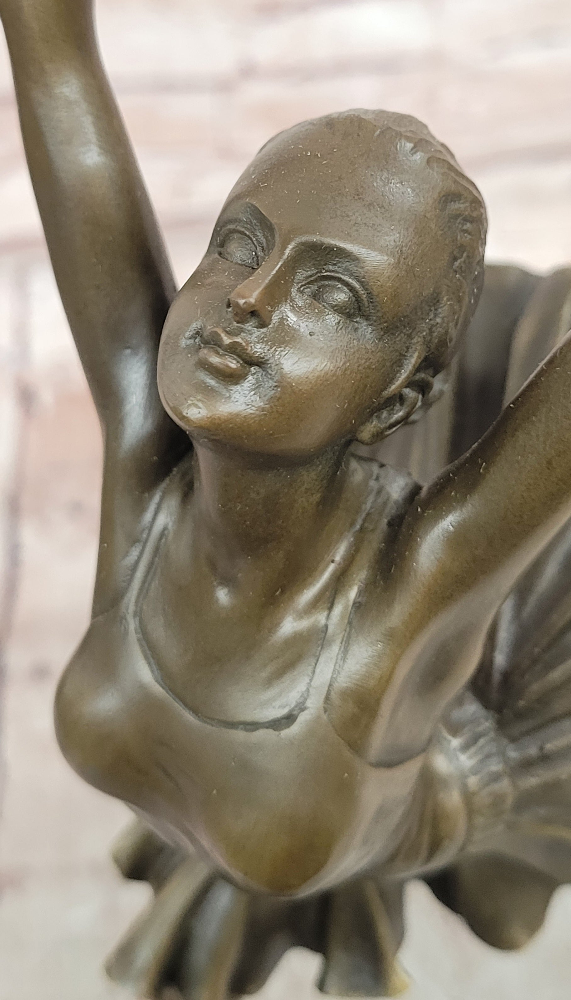 Signed Cesaro Gorgeous Ballerina in Twine Bronze Sculpture Figurine Statue