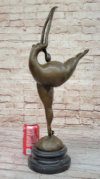 Curvy BBW Woman Fertility Dancer Bronze Sculpture 21" x 7"