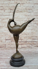Curvy BBW Woman Fertility Dancer Bronze Sculpture 21" x 7"