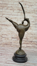 Curvy BBW Woman Fertility Dancer Bronze Sculpture 21" x 7"