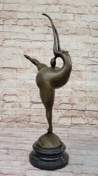 Curvy BBW Woman Fertility Dancer Bronze Sculpture 21" x 7"