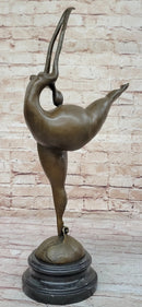 Curvy BBW Woman Fertility Dancer Bronze Sculpture 21" x 7"