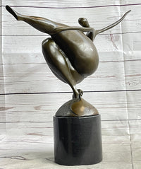 Curvy Nude Dancer Girl Fertility Sculpture Bronze Figure Art