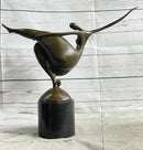 Curvy Nude Dancer Girl Fertility Sculpture Bronze Figure Art