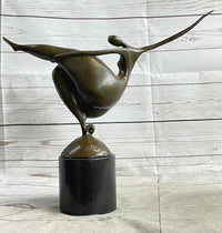 Curvy Nude Dancer Girl Fertility Sculpture Bronze Figure Art