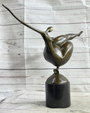 Curvy Nude Dancer Girl Fertility Sculpture Bronze Figure Art