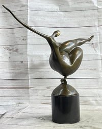 Curvy Nude Dancer Girl Fertility Sculpture Bronze Figure Art